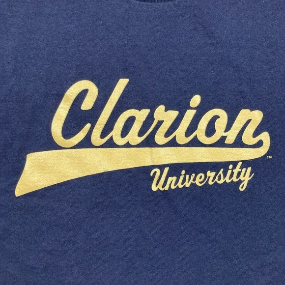 Clarion University T Shirt Adult Large Blue Short Sleeve Golden Eagles College - Picture 2 of 8